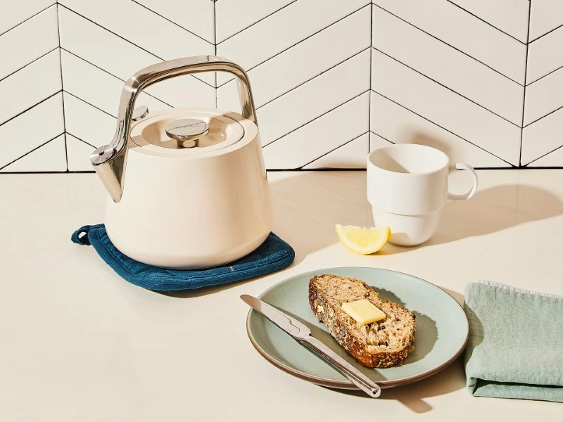 Caraway Whistling Tea Kettle – 2 qt Stainless Steel, Non-Toxic Coating